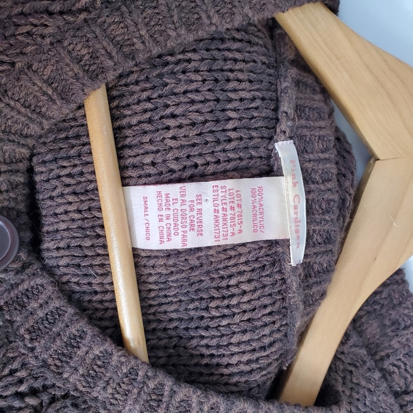 Chocolate brown open front cardigan - Picture 3 of 3